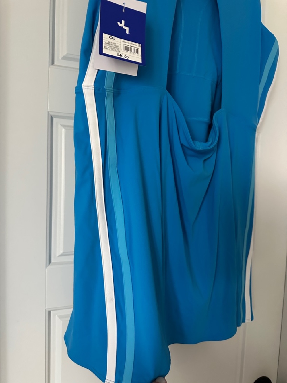 NWT Blue Athletic Dress with White Stripe - Picture 4 of 5